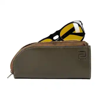 Negotia delta - dubbele brillenkoker - brillenhouder - brillenetui - brillenhoes voor dames & heren - 100% luxe top-grain lee