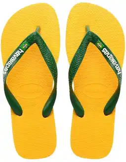 Bol.com Havaianas brasil logo unisex slippers - geel - maat 37/38 aanbieding