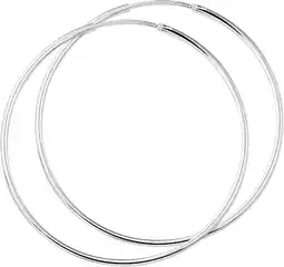 Glams oorringen ronde buis - zilver