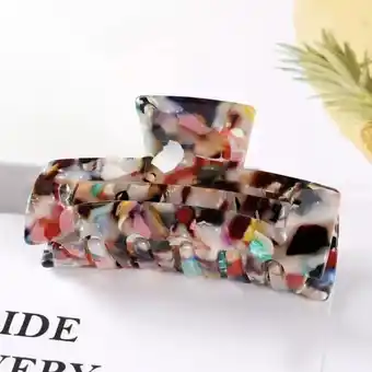 Bol.com Emilie collection - haarklem - marmer - gekleurd - roze - multi aanbieding