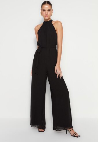 Bol.com Trendyol vrouwen standaard mouw halternek jumpsuit aanbieding