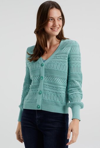 Bol.com We fashion dames vest met opengewerkt dessin aanbieding