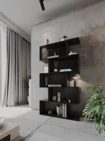 Meubel square - boekenkast tron - zwart - opbergkast - boekenplank