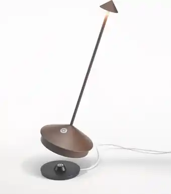 Bol.com Zafferano pina tafellamp - oplaadbare buitenlamp roest bruin - spatwaterdicht (ip54) - bureaulamp snoerloos - dimbare led lam aanbieding