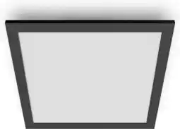 Bol.com Philips touch plafonnière - geïntegreerd led - sceneswitch - zwart - 12w - 30 cm breed - 1100 lumen aanbieding