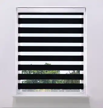 Bol.com Duo rolgordijn lichtdoorlatend zwart - 190x240cm aanbieding