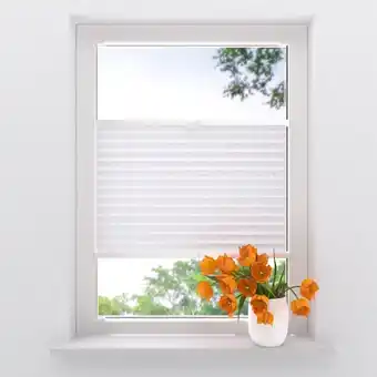 Bol.com Plissegordijn crepe - lichtdoorlatend - 20 mm - white - 60 x 130 aanbieding