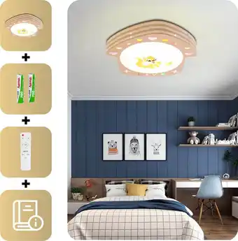 Miro luxe plafondlamp - babykamer - kinderkamer - led - inclusief afstandsbediening - 36 watt - 220 volt - 3 verschillende li
