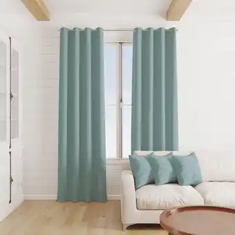 Bol.com Light guard - gordijn - kant en klaar - verduisterend - isolerend - met ringen - 140x280cm - cloud blue aanbieding