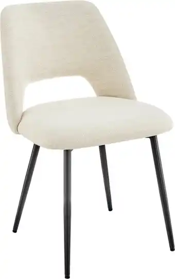 Bol.com Mebel6 - eetkamerstoel scottie - beige - stof aanbieding
