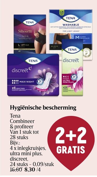 Delhaize Tena Hygiënische bescherming aanbieding