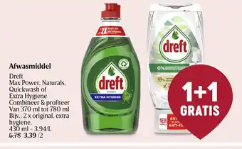 Delhaize Dreft Afwasmiddel 370 ml tot 780 ml aanbieding