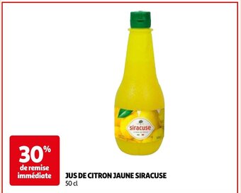 Auchan JUS DE CITRON JAUNE SIRACUSE 50 cl aanbieding
