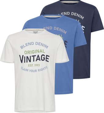 Bol.com Blend he 3-pack tee heren t-shirt - maat m aanbieding
