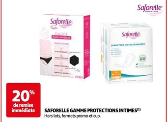 SAFORELLE GAMME PROTECTIONS INTIMES(¹)