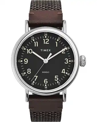 Bol.com Timex standard tw2u89600 horloge - textiel - bruin - ø 40 mm aanbieding