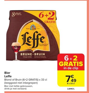 Carrefour Market Bier Leffe 8 x 33 cl aanbieding