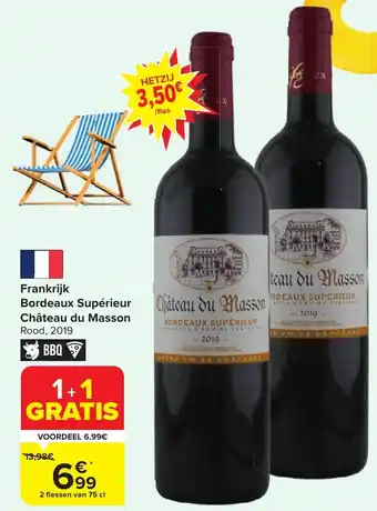 Carrefour Market Frankrijk Bordeaux Supérieur 2 flessen van 75 cl aanbieding