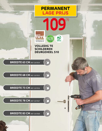 Brico VOLLEDIG TE SCHILDEREN DEURGEHEEL S10 aanbieding