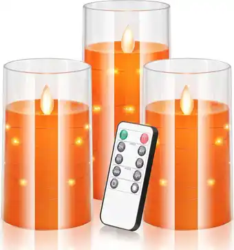Bol.com Led kaarsen met lichtslingers, vlamloze kaarslichten met afstandsbediening, timerfunctie, op batterijen werkende dimbare thee aanbieding