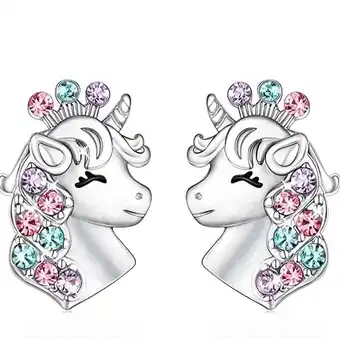 Bol.com Kinderoorbellen - zilver - unicorn - leeftijd vanaf 6 jaar - cadeau voor kind aanbieding
