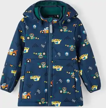 Bol.com Name it nmmmalta softshell jacket race 1fo jongens jas - maat 104 aanbieding