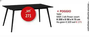 Weba Poggio Tafel aanbieding