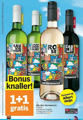 Albert Heijn Alle Ann Vermeersch 1+1 Gratis aanbieding