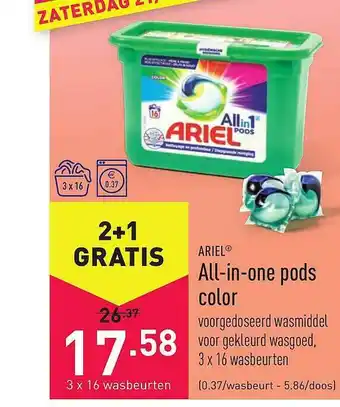 ALDI Ariel All-in-one Pods Color aanbieding