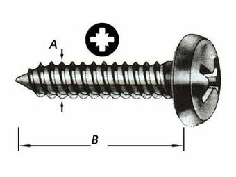 Zelftappende Schroeven Cil.Kop 3.9X19Mm