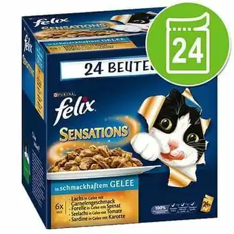 24x100g Sensations in Gelei Vis selectie Felix Kattenvoer