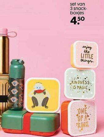 HEMA Set van 3 snackboxjes aanbieding