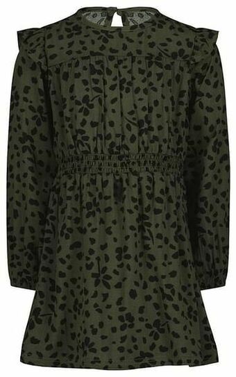 HEMA HEMA Kinderjurk Met Smock Legergroen (legergroen) aanbieding