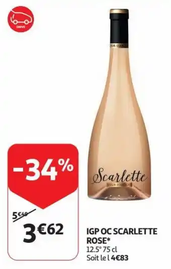 Auchan IGP OC SCARLETTE ROSE* 75 cl aanbieding