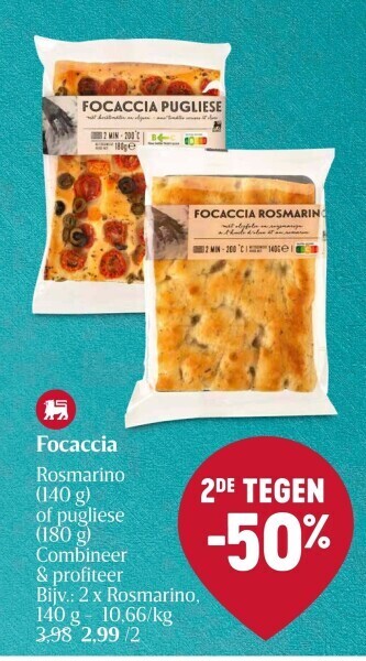 Delhaize Focaccia aanbieding