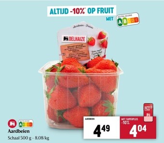 Delhaize Aardbeien aanbieding