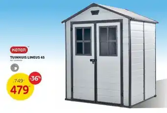 Brico Tuinhuis lineus 65 aanbieding