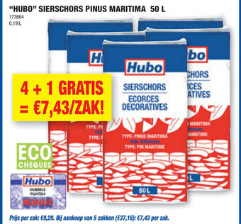 Hubo "HUBO" SIERSCHORS PINUS MARITIMA 50 L aanbieding