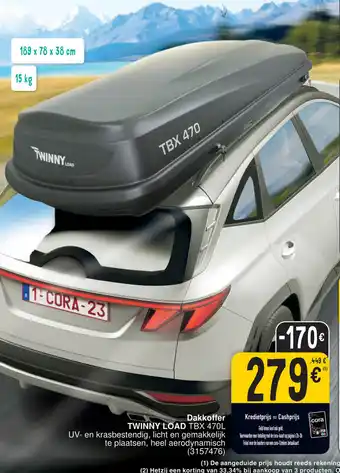 Cora Dakkoffer TWINNY LOAD aanbieding