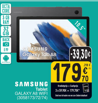 Cora SAMSUNG Tablet aanbieding