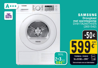 Cora SAMSUNG Droogkast met warmtepomp aanbieding