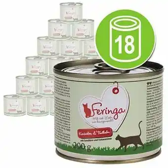Zooplus 18x200g Menu Duo-Soorten Zalm & Kalkoen met Courgette & Waterkers Feringa Kattenvoer aanbieding