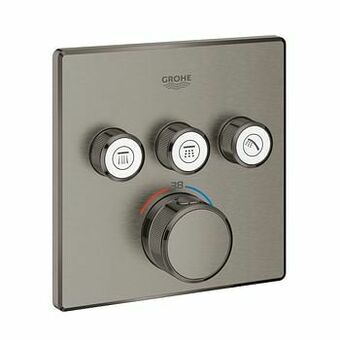 X2O Grohe Grohtherm Smartcontrol Square inbouw douchekraan thermostaat 3 functies Brushed Hard Graphite aanbieding