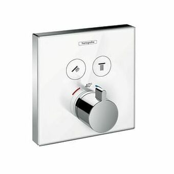 X2O Hansgrohe ShowerSelect Glass inbouw douchekraan thermostaat wit/chroom aanbieding