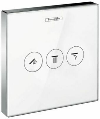 X2O Hansgrohe ShowerSelect Glass 3 systemen inbouw stop douchekraan wit/chroom aanbieding