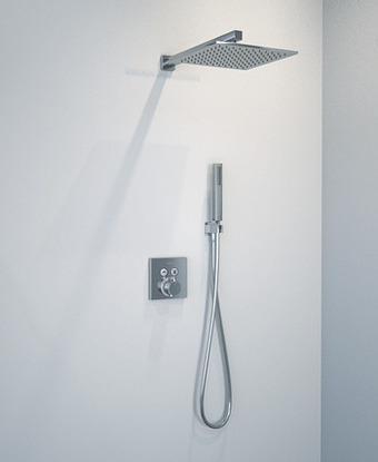 X2O Hansgrohe Showerselect S thermostatische inbouw regendoucheset met vierkante regendouchekop 30 cm glanzend chroom aanbieding