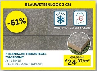 Keramische terrastegel bastogne