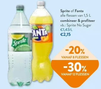 OKay Sprite of fanta alle flessen van 1,5 l aanbieding