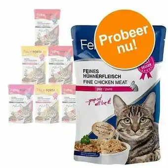Zooplus 6x100g Feline Maaltijdzakjes Tonijn met Aloe Porta 21 Kattenvoer aanbieding