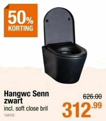 Cevo Hangwc senn zwart aanbieding